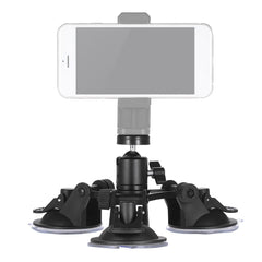 Sports Camera Triple Suction Cup Mount Sucker for GroPro Hero 5/4/3+/3 Yi with Tripod Adapter Action