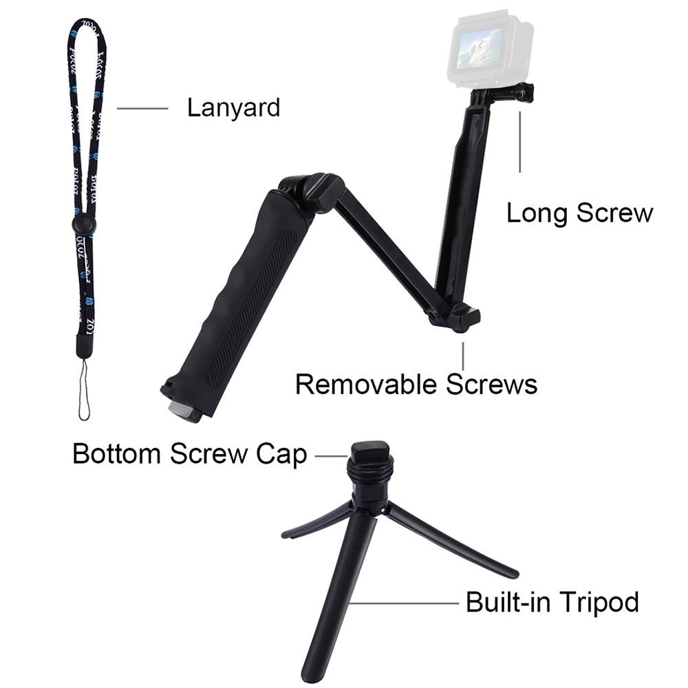 3 Way Floating Handle Grip Tripod Mount