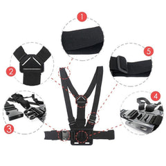 Three-piece Suit Adjustable Action For Gopro Camera Chest Strap Headband Floating Hand Grip