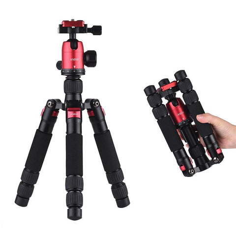 Mini Portable Desktop Tripod Stand Aluminum Alloy with Ball Head Quick Release Plate Carry Bag