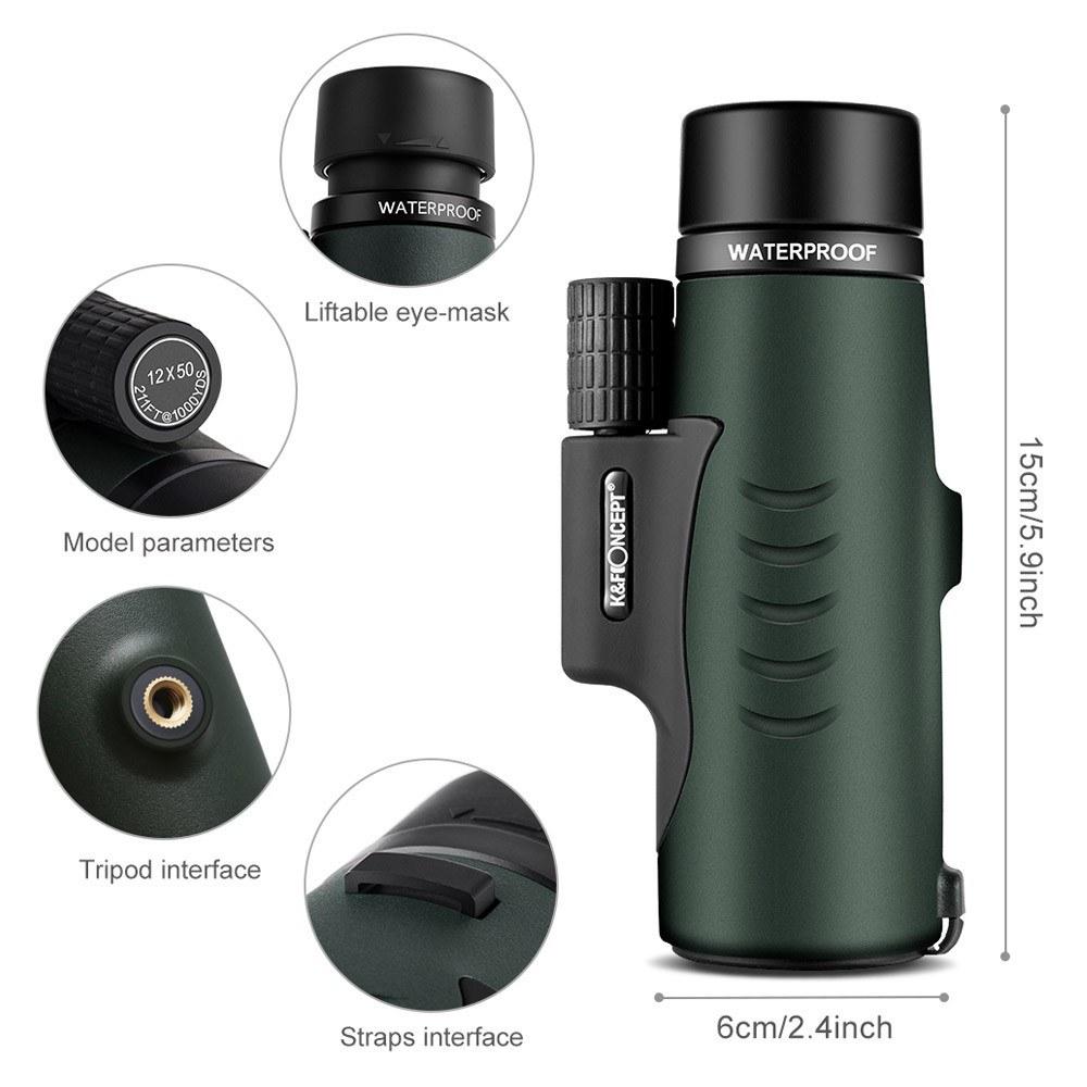 12X50 Single-tube HD Monocular Telescope