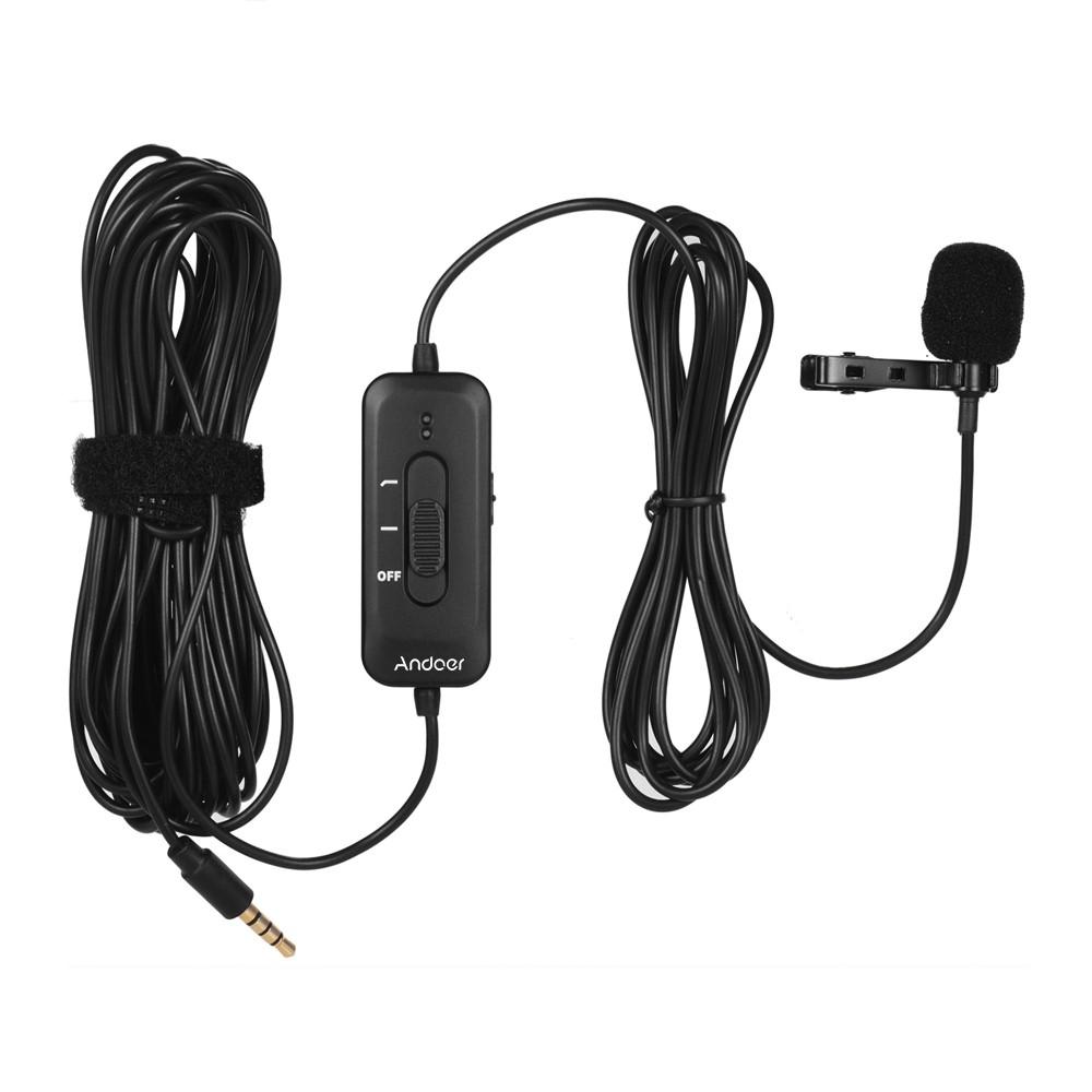 Omni-directional Clip-on Lavalier Microphone 3.5mm Plug Condenser Mic