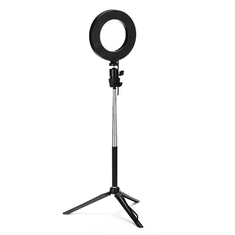 USB Dimmable Wide Dimming Range LED Round Fill in Light Tripod for Photo Selfie Photography