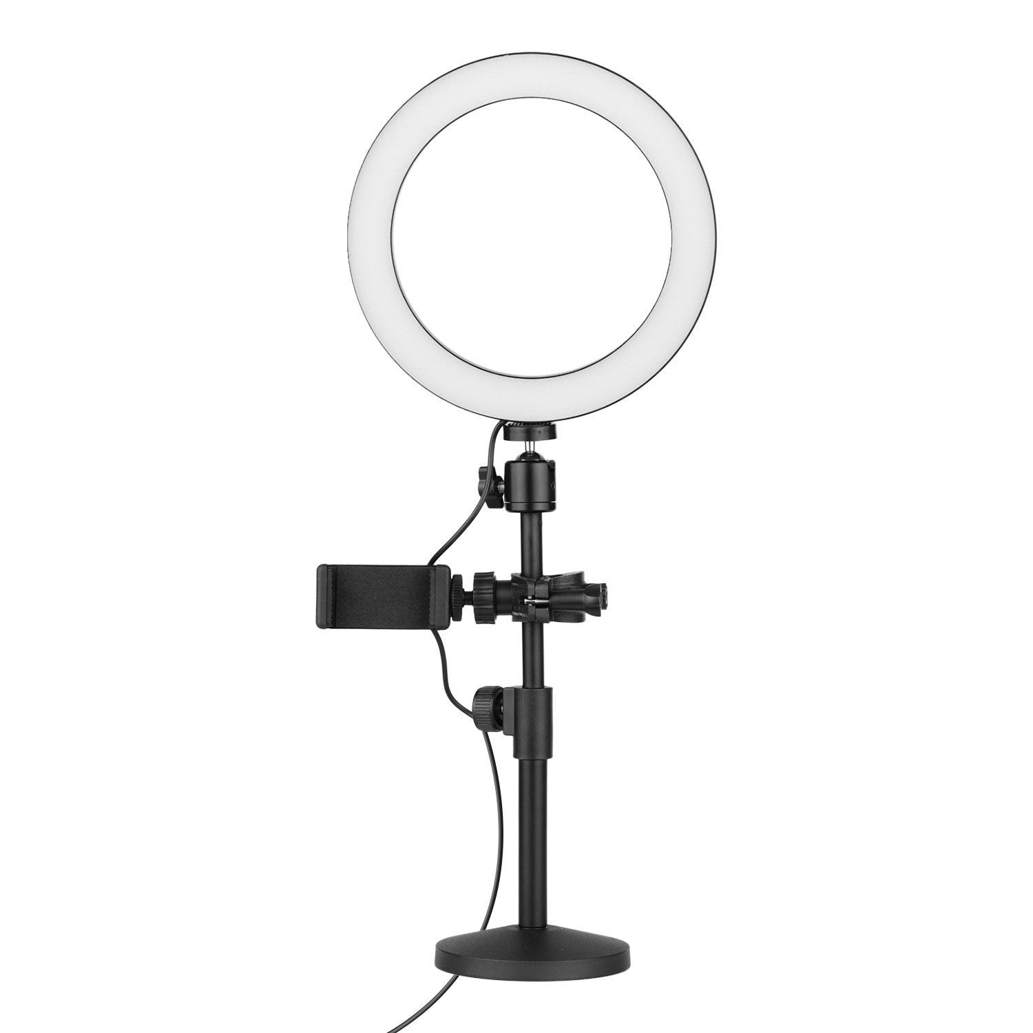 20cm Bi-color Dimmable Tabletop LED Ring Light Kit