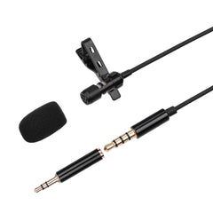 Omni-directional Condenser Lavalier Microphone with Foam Windshield 3.5mm TRRS 3.5mmTRS Adapter 3m Cable