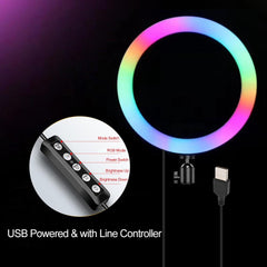 10 Inch RGB Ring Light Photography Lamp Beauty