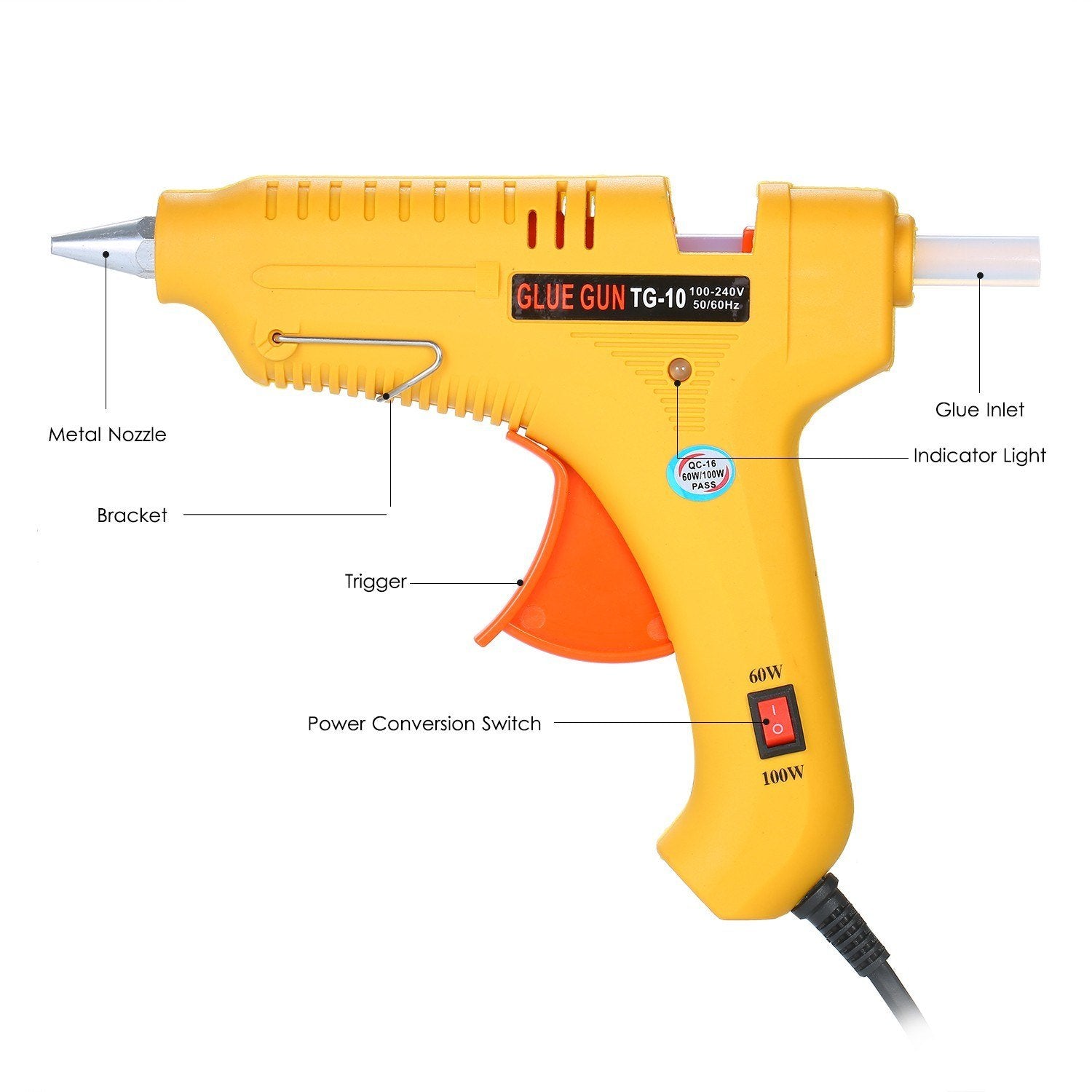 Hot Melt Glue Gun 60W/100W Power Adjustable Machine Multi-functional