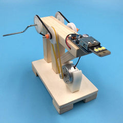 DIY Wood Hand Generator Building Kit Manual Model Material Set
