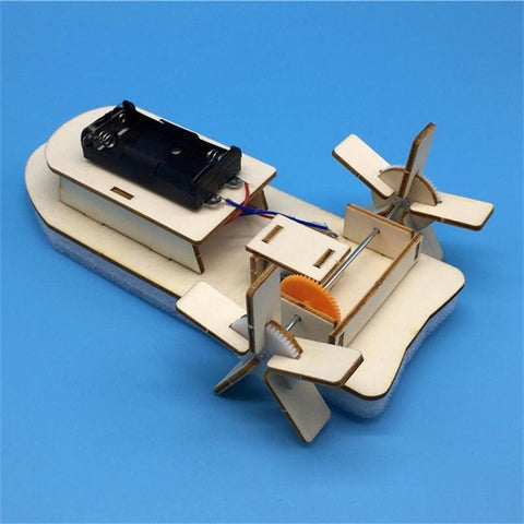 DIY Boat Model Material Set Wood Building Kit 3D Assemble Creative Educational Science Experiment