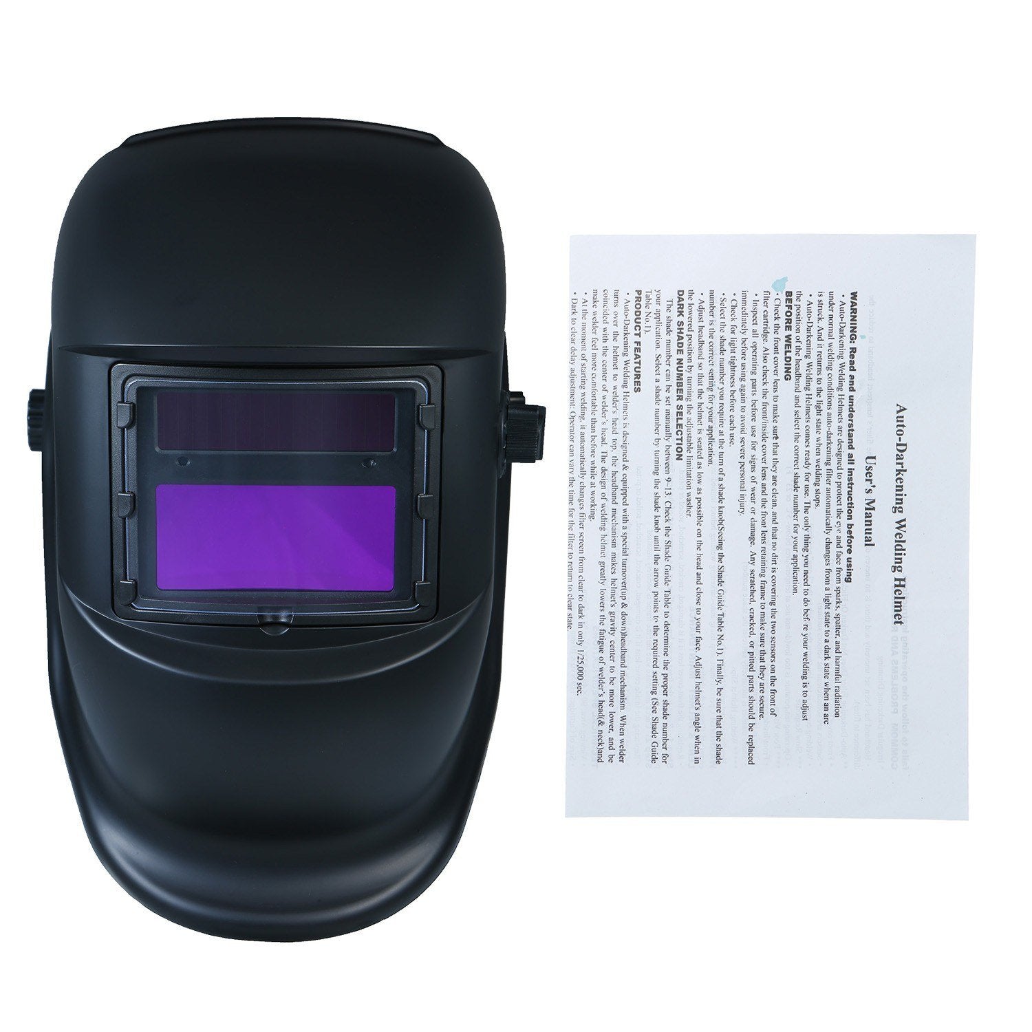 Welding Helmet Solar Powered Auto Darkening Protective Shield with Variable Shade from DIN9 to DIN13