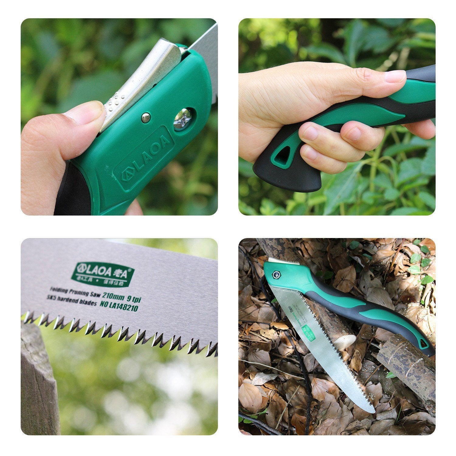 250mm Folding Hand Saw Pruning with Razor for Wood Tree Camping Trimming Gardening