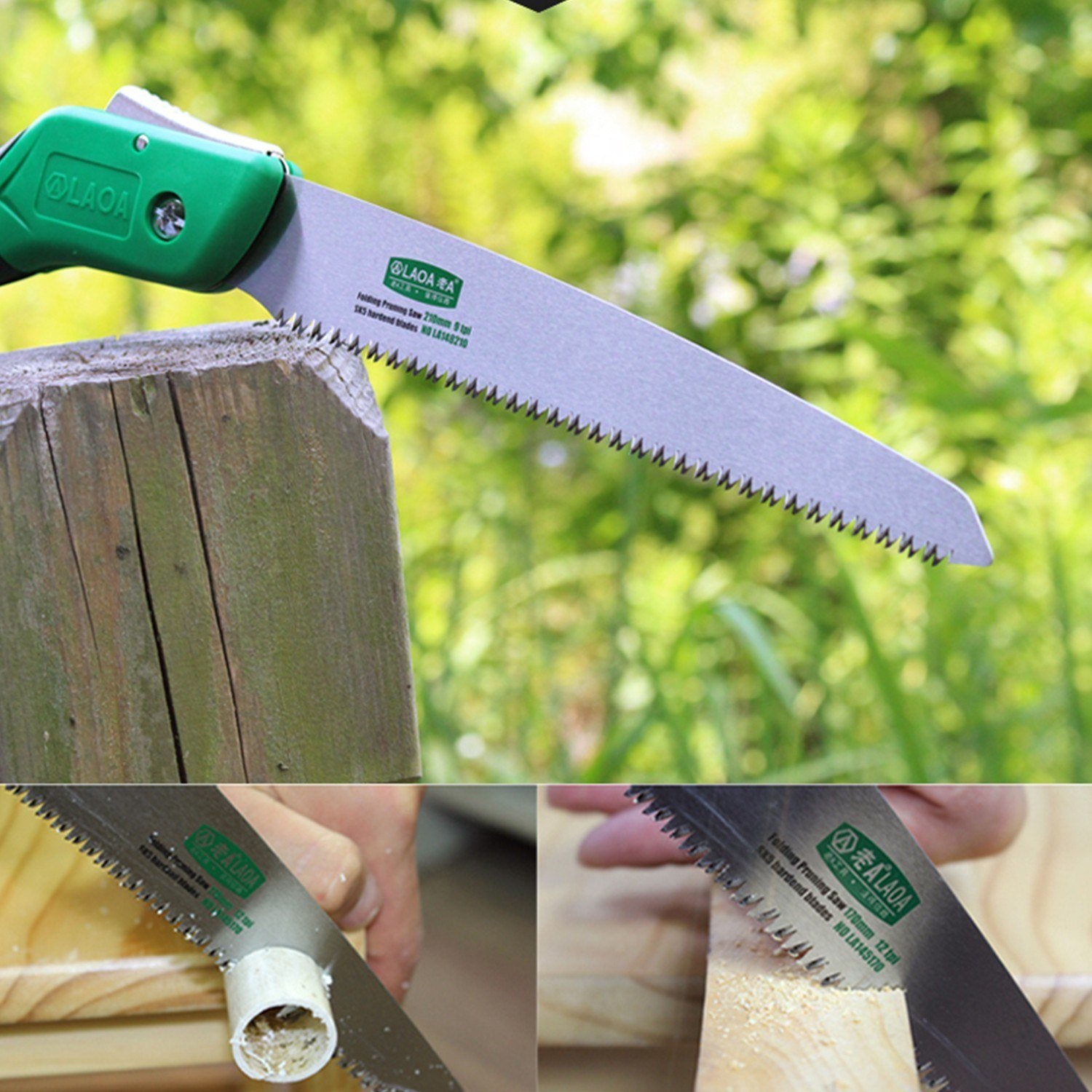 250mm Folding Hand Saw Pruning with Razor for Wood Tree Camping Trimming Gardening