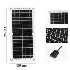 12W 12V Solar Panel Kit USB Port Off Grid Monocrystalline Module