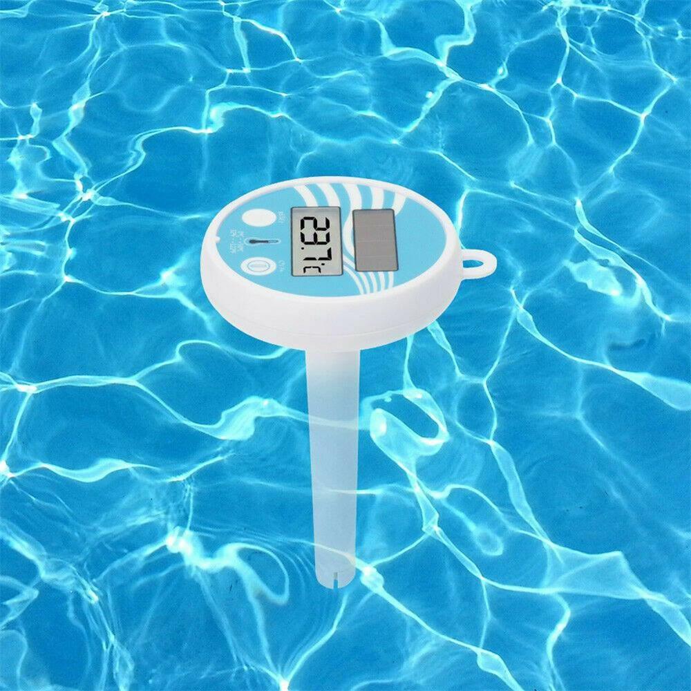 Solar Powered Digital Thermometer Wireless Pond Pool Floating LCD Display