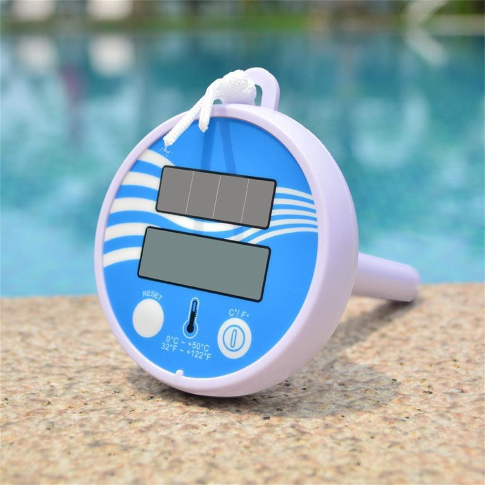 Solar Powered Digital Thermometer Wireless Pond Pool Floating LCD Display