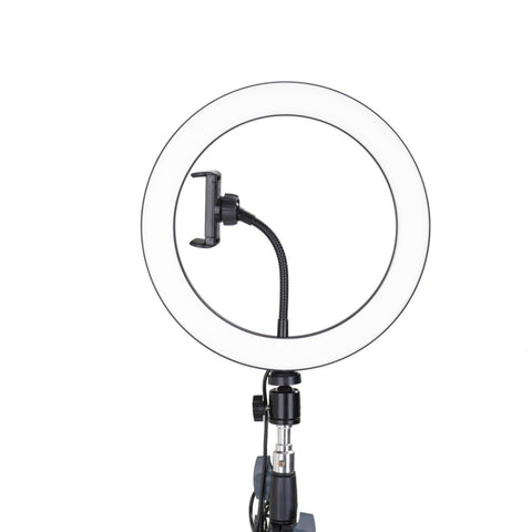 Alloy Photography LED Selfie Ring Light Dimmable Photo Camera Phone Lamp with 1.6M Stand Tripod