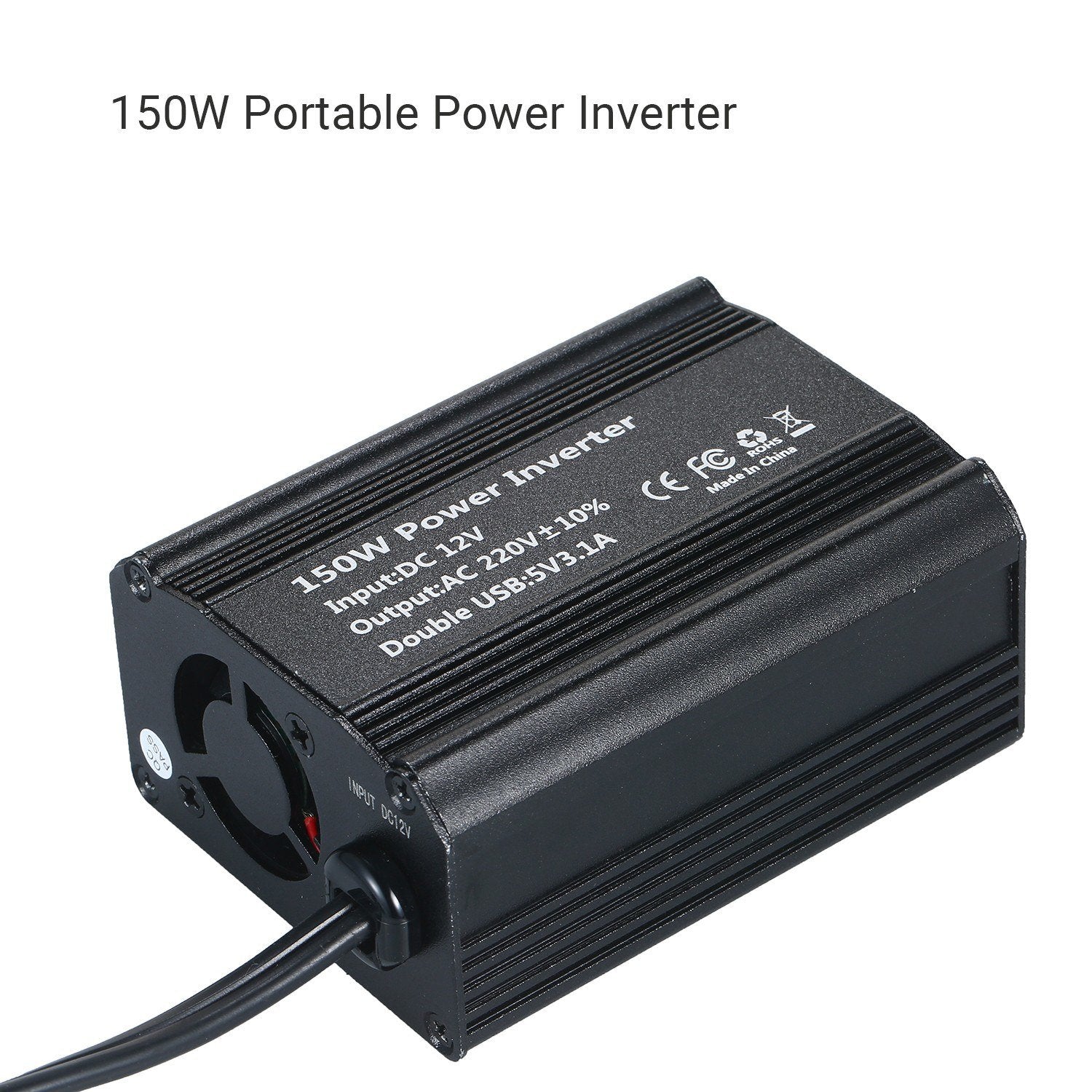150W Portable Power Inverter DC 12V to AC 220V Car Converter Transformer