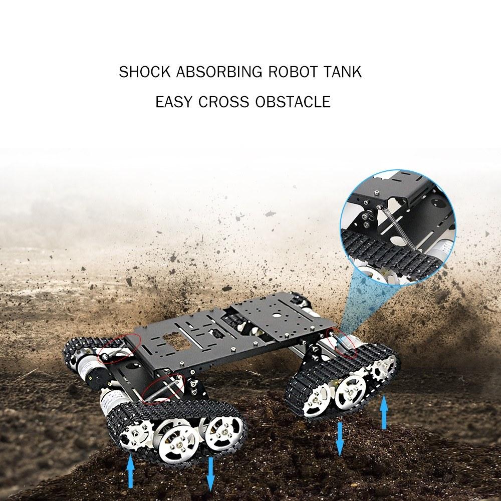 Smart Car Robot 4WD Shock Absorbing Robotic Tank Chassis Kit