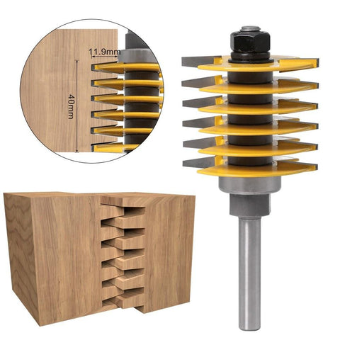 Finger Joint Router Bit Tenon Cutter Industrial Grade for Wood Tool 8mm and 1/2'' Shank Optional