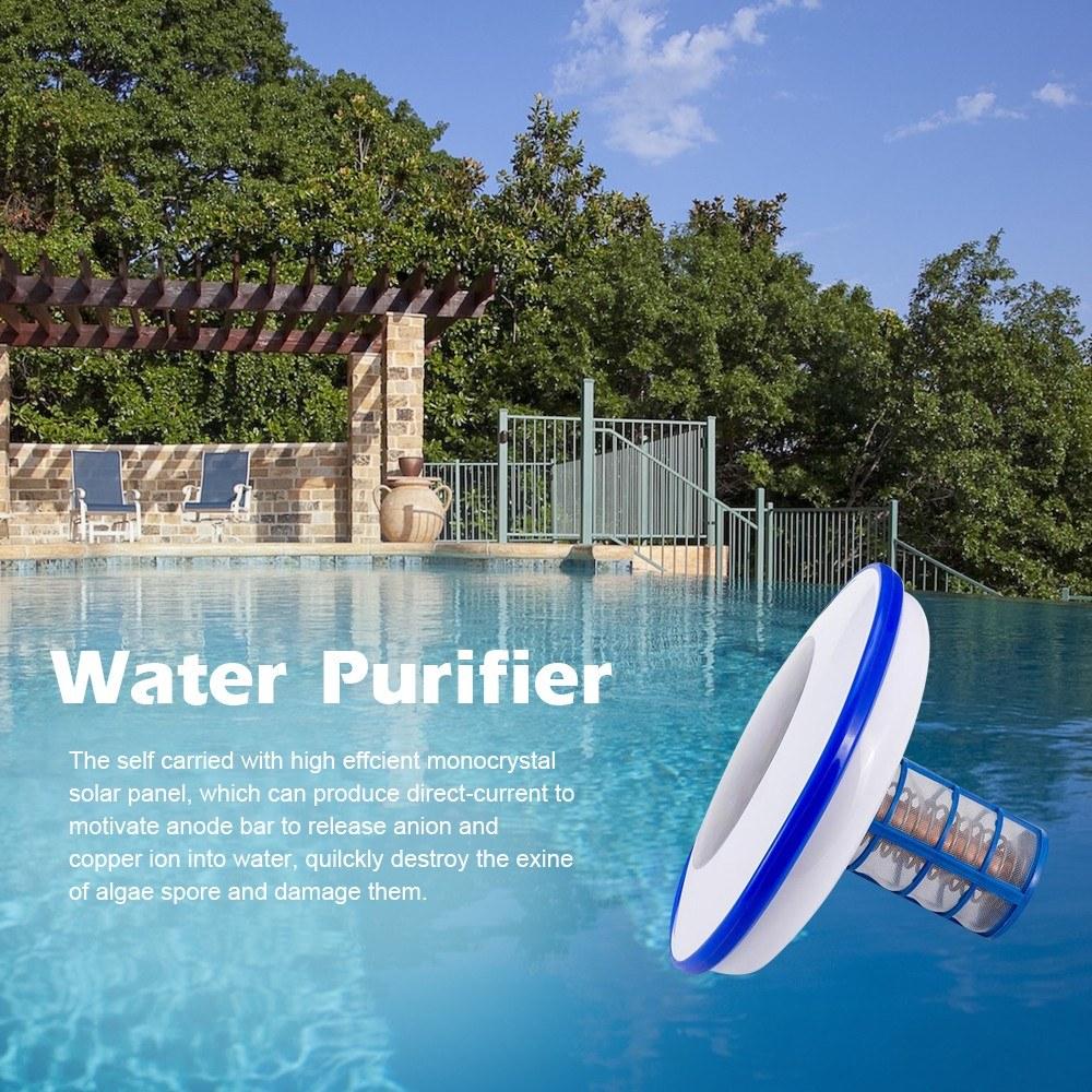 Solar Power Anion Copper Ion Swimming Pool Water Purifier Algae Elimination Device