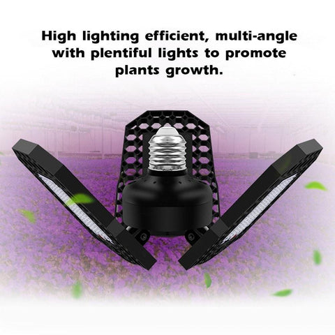 LED Plant Growth Light Greenhouse Lights Folding Three-Leaf Deformation Lamp