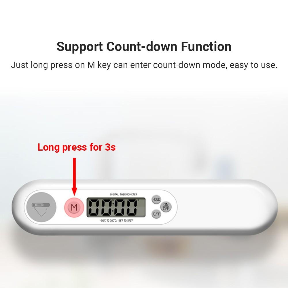 Digital Food Thermometer Instant Read Meat Probe Kitchen Cooking Temperature Tester for Milk Grill BBQ