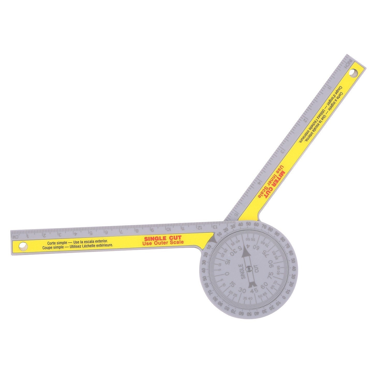 Miter Saw Protractor Angle Measuring Transfer Rule Gauge for Carpenters ABS Metric Ruler