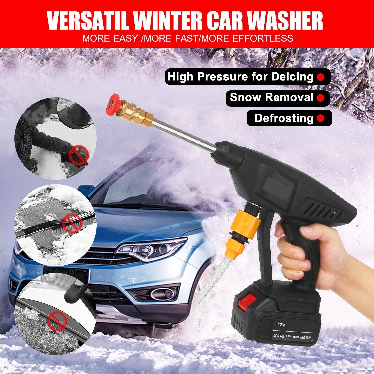 Portable High Pressure Washer Machine With Foam Generator Nozzle