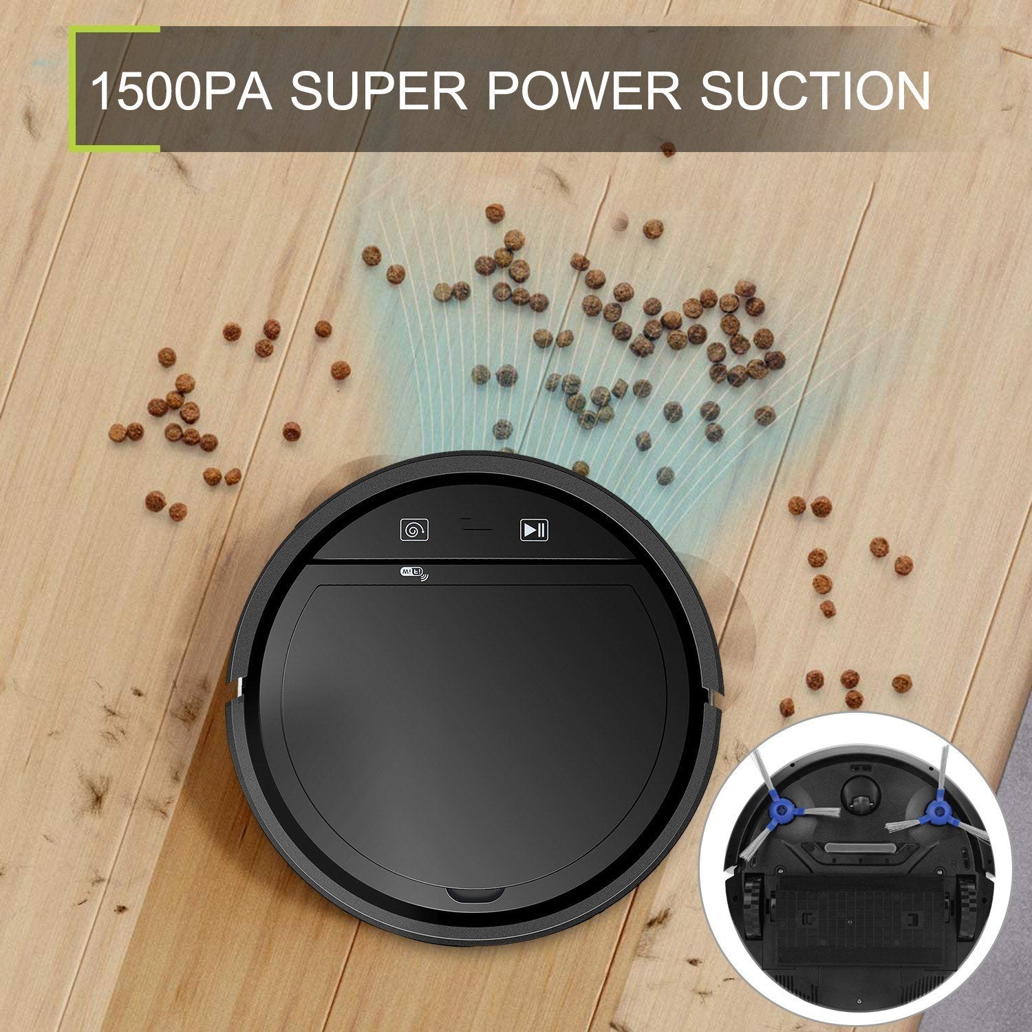 3-In-1 Robotic wifi Cleaner 1500Pa Powerful Suction Robot Vacuum Cleaner