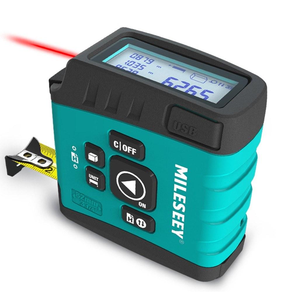 3-in-1 Digital Laser Measure Tape Power Distance Meter 131ft Measurer