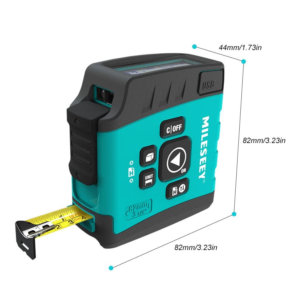 3-in-1 Digital Laser Measure Tape Power Distance Meter 131ft Measurer