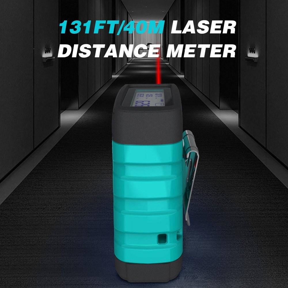 3-in-1 Digital Laser Measure Tape Power Distance Meter 131ft Measurer