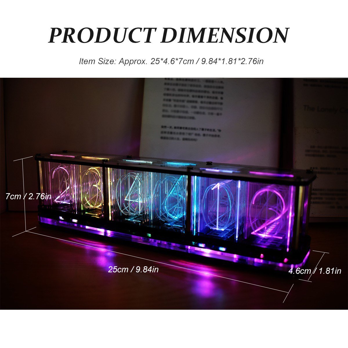 Digital LED Alarm Clock Kit Large Font 6-digit Display Electronic Semi-finished Music Spectrum Module