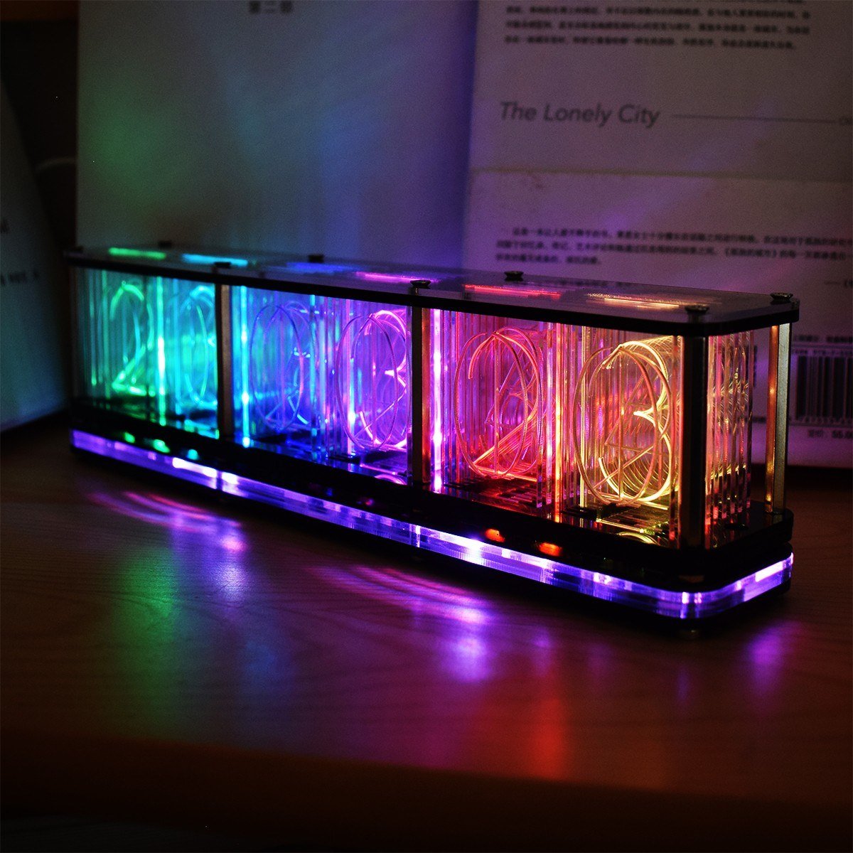 Digital LED Alarm Clock Kit Large Font 6-digit Display Electronic Semi-finished Music Spectrum Module