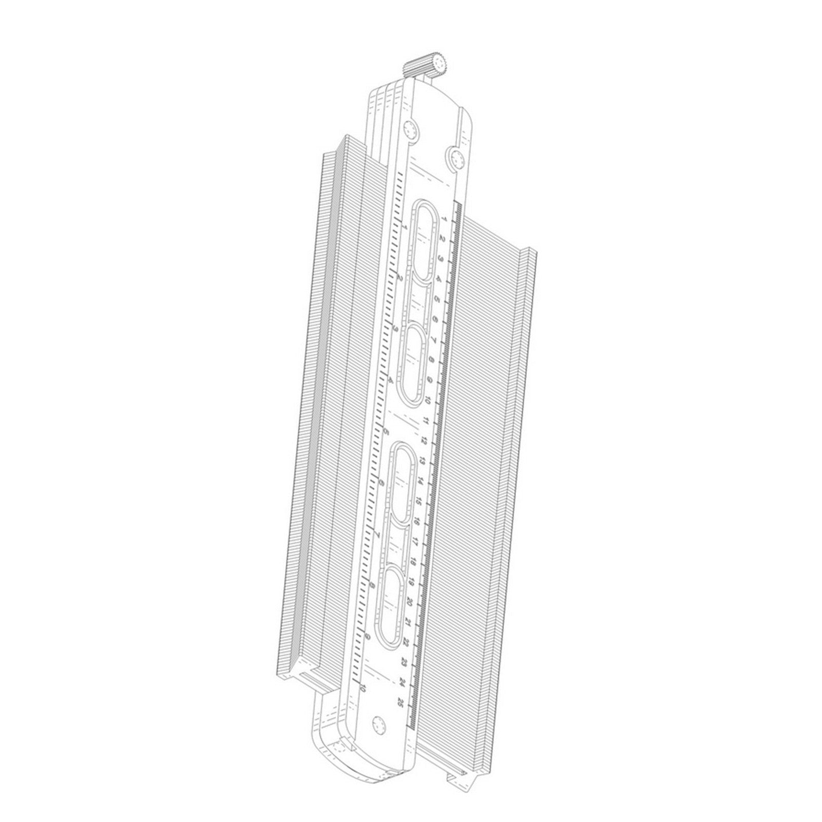 10 Inch Contour Gauge Profile Tool with Metal Lock Original Shape Copy Replicator for Working