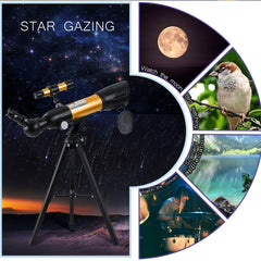 Astronomical Telescope 90X HD Monocular Refractor Spotting Scope for Star Gazing Bird Watching Camping