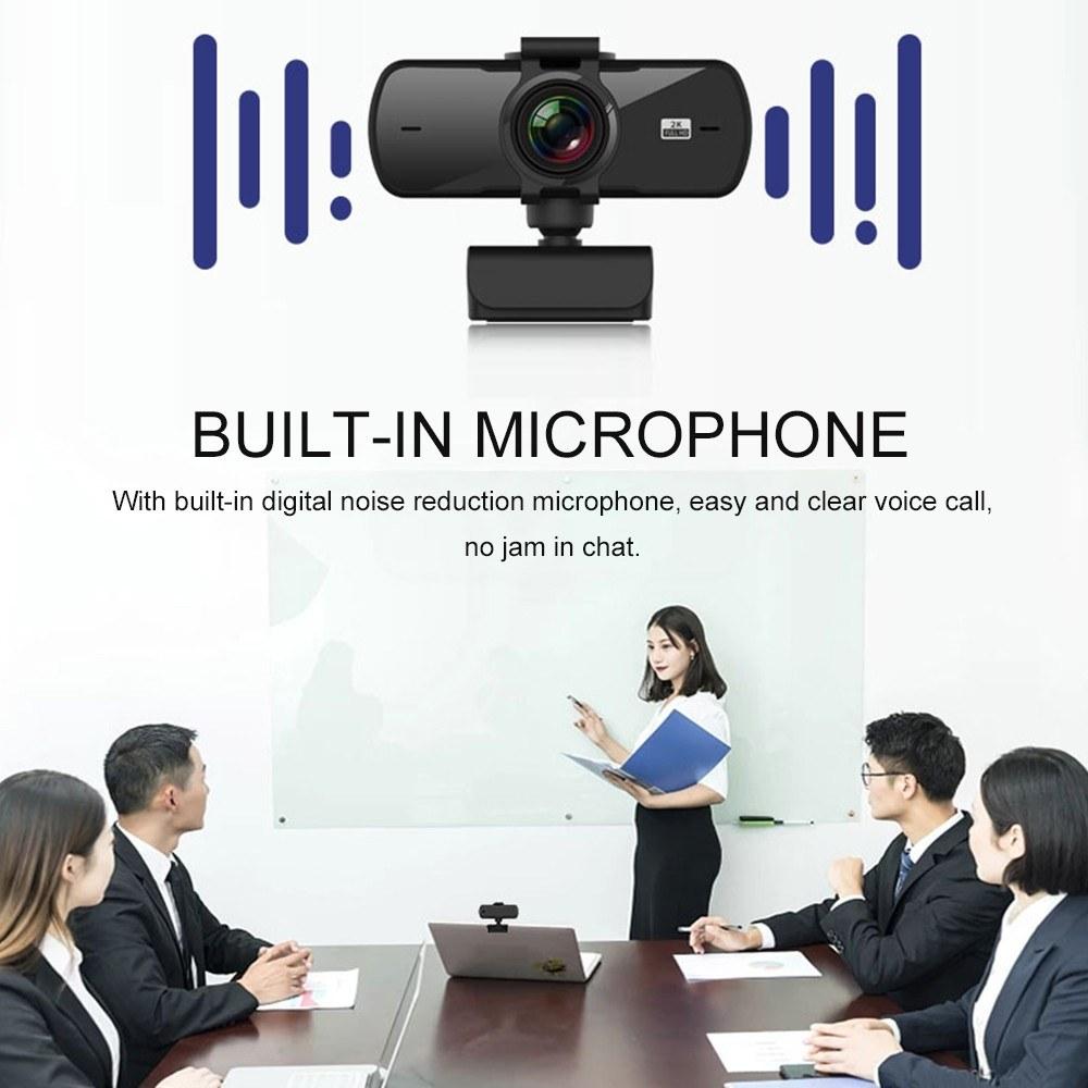 USB Webcam 2K High-definition Computer Camera Conference Cam with Microphone Driver