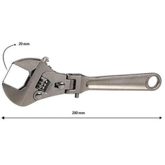 Adjustable Ratchet Wrench 180° Rotatable Folding Handle Spanner Hand Tool