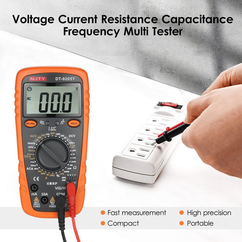 2000 Counts Multimeter True RMS Universal Measuring AC/DC Current Voltage Resistance