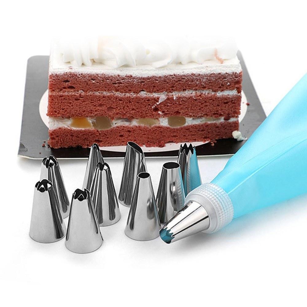 Cake Decor Stainless Steel Decorating Supplies Turntable 50PCS/Set DIY Cream Tools