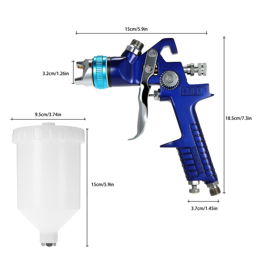 1.4mm Nozzle 600cc Professional Gravity Feed HVLP Paint Spray Gun