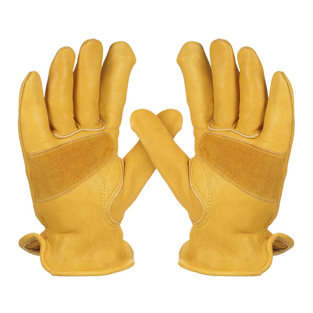 Men's Work Cowhide Gloves Gardening Digging Planting Pruning Protective Non-Slip Protection Wear