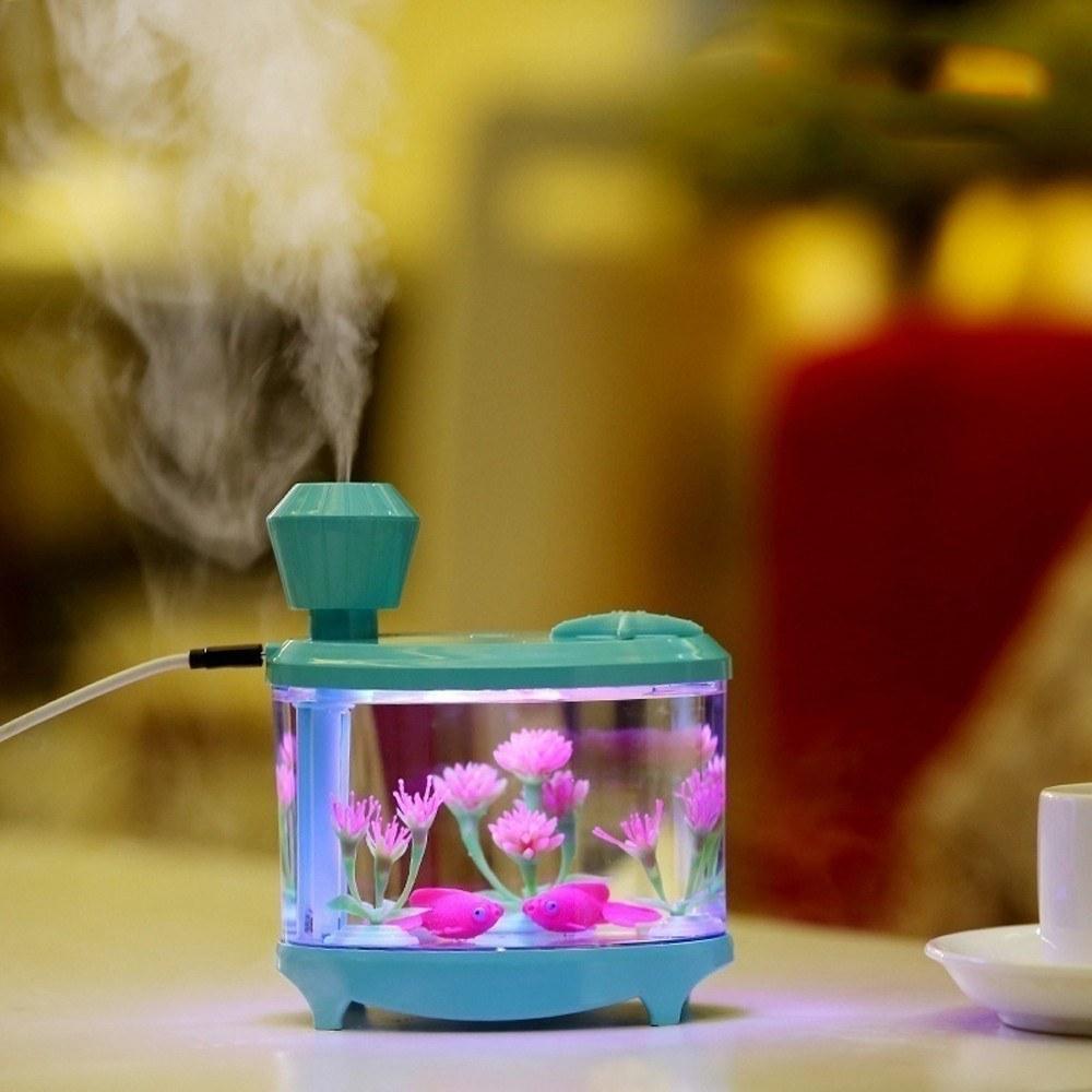 Mini USB Powered Fish Aquarium Lamp Humidifier