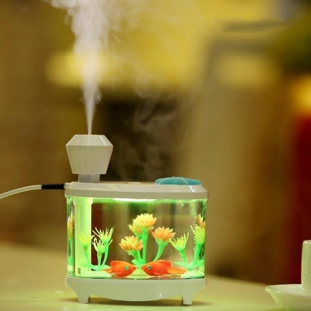 Mini USB Powered Fish Aquarium Lamp Humidifier