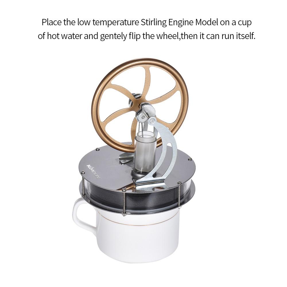 Low Temperature Stirling Engine Motor Model Heat Steam Education Toy DIY Kit