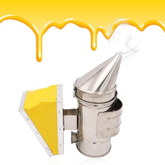 Bee Hive Smoker Keeper Stainless Steel Heat Chamber Yellow Bellow Beekeeping Equipment for Beekeeper