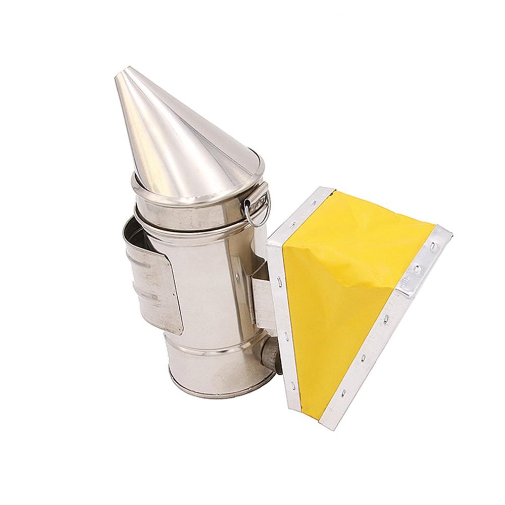 Bee Hive Smoker Keeper Stainless Steel Heat Chamber Yellow Bellow Beekeeping Equipment for Beekeeper