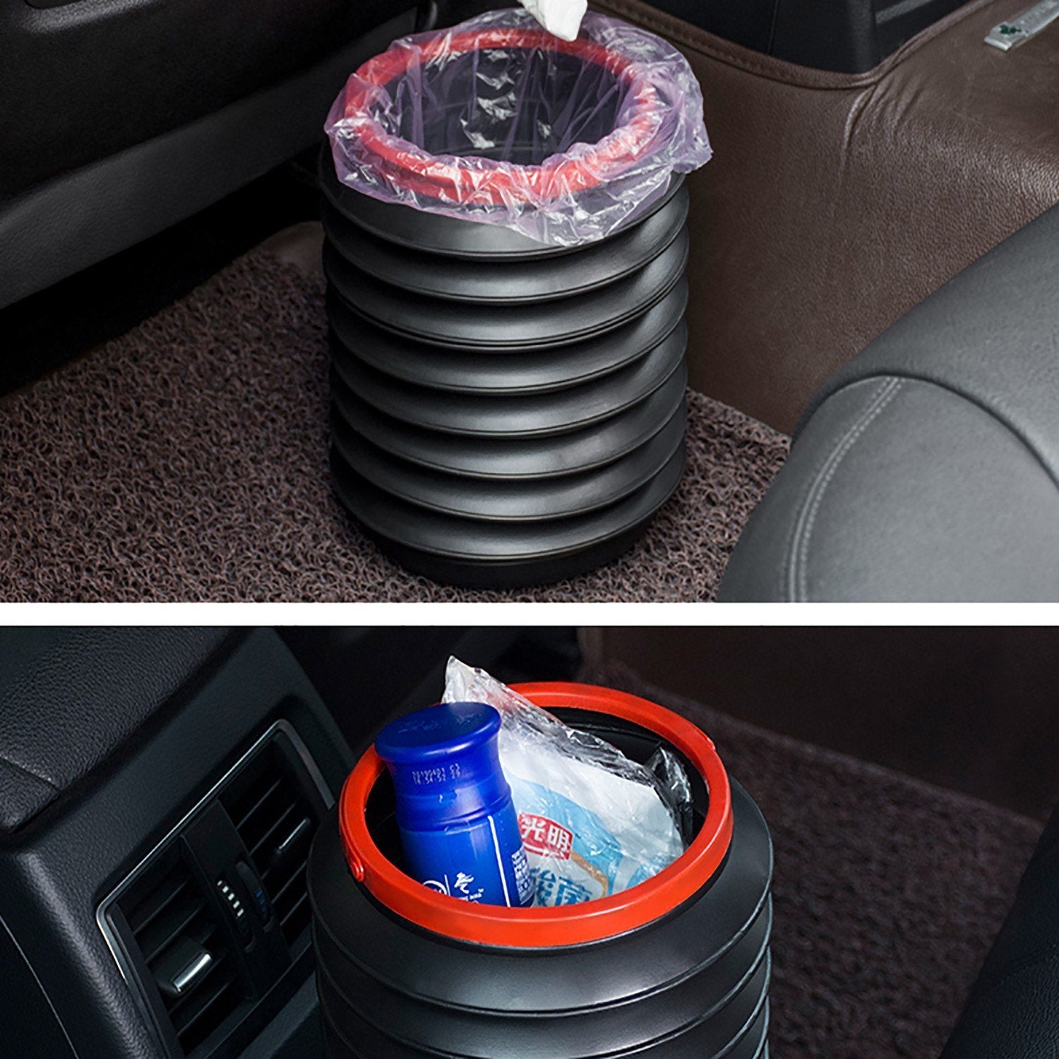 Folding trash can/outdoor portable retractable bucket/in-car storage bucket color box packaging