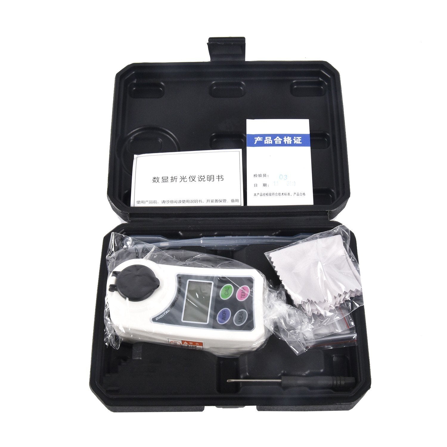 Digital Brix Sugar Refractometer Electronic Handheld Sweetness Meter for Water Fruit Crops