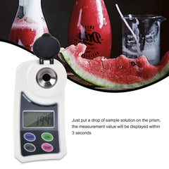 Digital Brix Sugar Refractometer Electronic Handheld Sweetness Meter for Water Fruit Crops